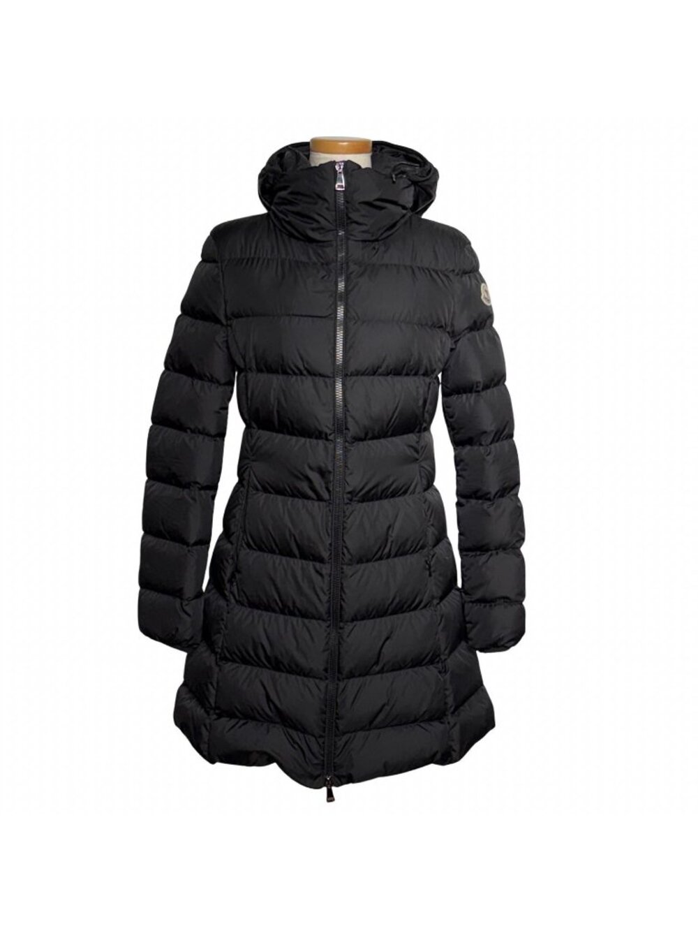 Moncler Gie Long Down Jacket 0 Black Nylon